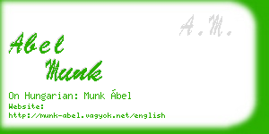 abel munk business card
